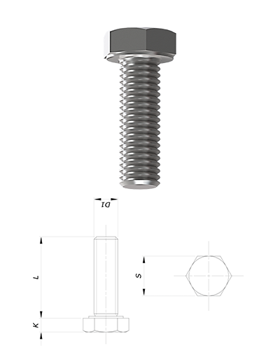 Parafuso Sextavado Rosca DIN 933